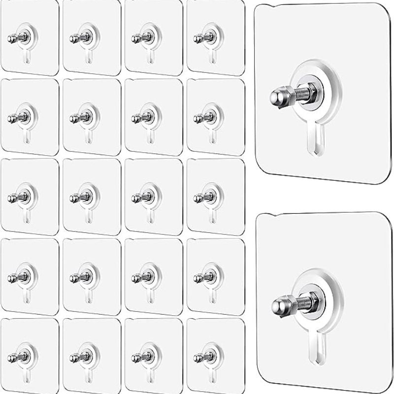 Adhesive Hooks,black Stainless Steel Self Adhesive Hooks Heavy Duty  Waterproof Wall Hangers Without Nails Kitchen Bathroom Shower Sticky Wall  Hooks Fo
