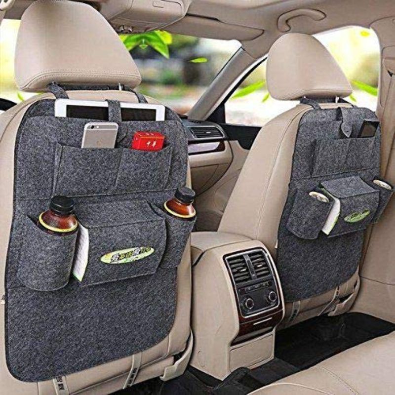 Car Auto Vehicle Back Seat Travel Storage Small Organizer for Bottle, Books  - Pack of 1