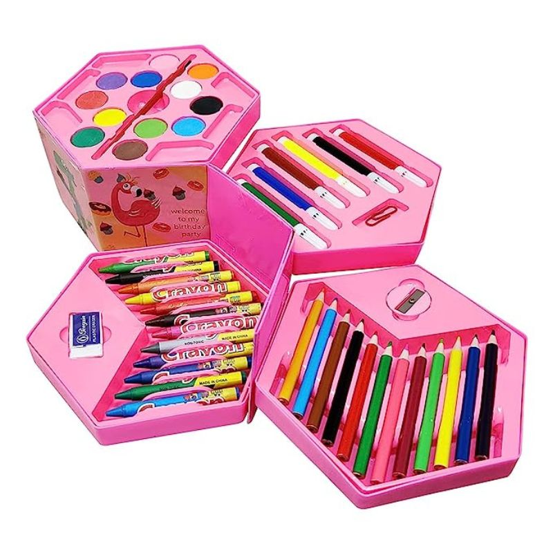 DolbyCreation 46 PCS Colour pencil set for kids Colors Box Color  Pencil Crayons, Water Color - COLOUR SET