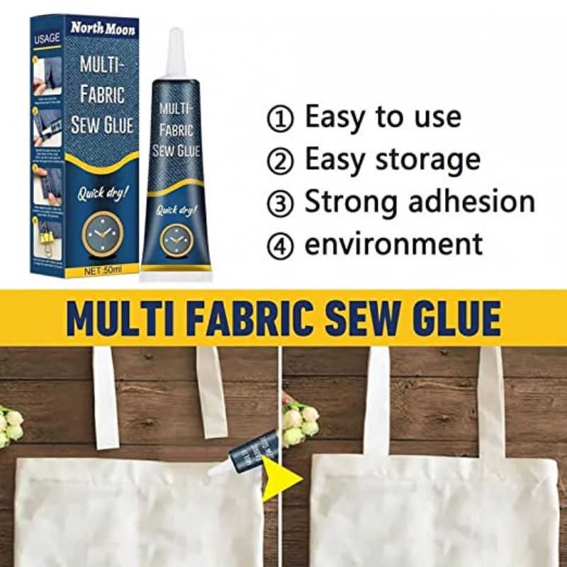 NH WORLD Multi Liquid Glue, Sew Glue Liquid, Instant Fabric